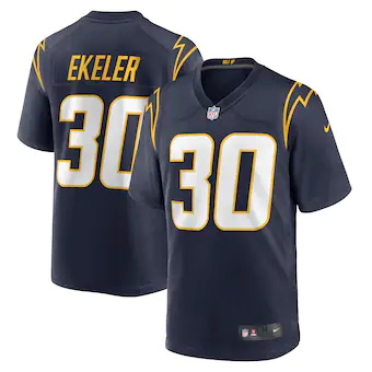 mens nike austin ekeler navy los angeles chargers game jers